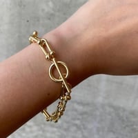 Mantel U Type Chaine Bracelet（Gold）/ 2108_BR086