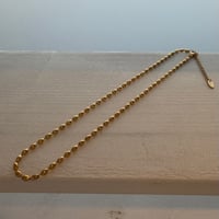 2605NC0394 / Oval ball chain Necklace（Gold）