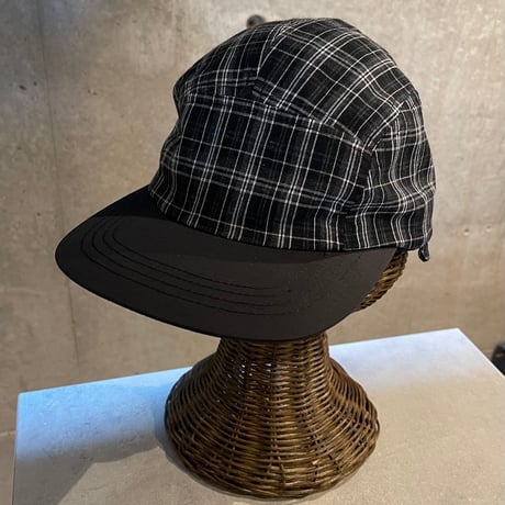 2504HW0087(S) / 2Way cotton check cap（BlackCK）