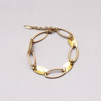 Geometry Oval Hand Chain Bracelet（Gold）/ 2109_BR097