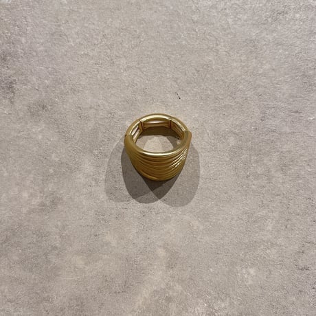 2306RG0291 / Wave layer line ring (Gold)