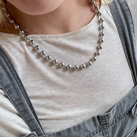 2411NC0264 / Ball chain necklace （Silver 8mm/50cm,60cm）