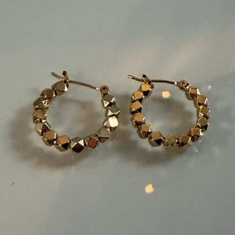 2512PR0834 / Metal beads hoop Pierce #2（Gold）