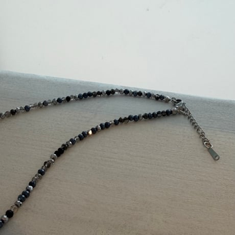 2604NC0384 / Shine beads Necklace（Black）