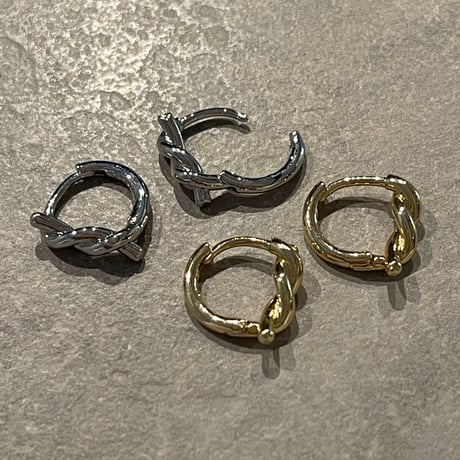 2503PR0763 / Mini knot hoop Pierce（Silver）
