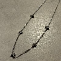 2512NC0375 / Stone Flower  chain  necklace（Silver）