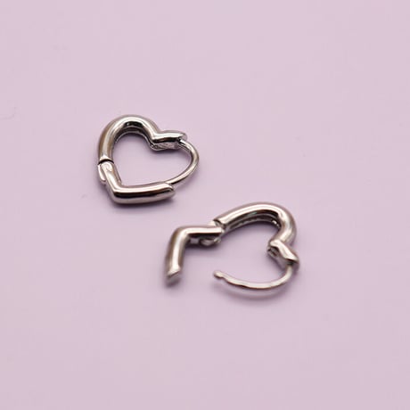 Heart mini hoop Pierce （SILVER）   /   2104-PR0119