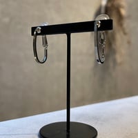 2403ER001  /  Oval hoop Clip Earrings（Silver）