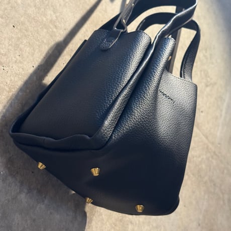 2509BG040(S) / Fake leather 2way sholder bag (Black)