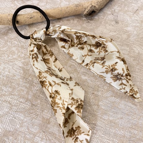 Simple ribbon Hair tie（flower）/ HA-092