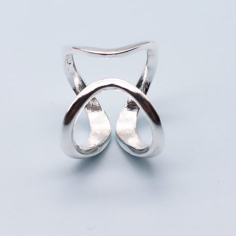 Creative Twisted Wave Geometric ring （Silver） /  2107-RG118