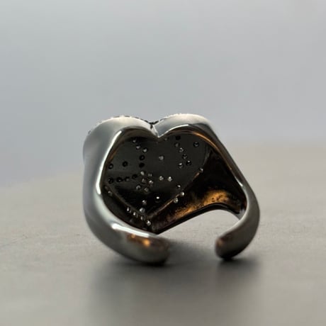 2606RG0805 / Leopard heart ring（Silver）