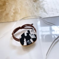 Marble design Hair tie（Black）/ HA-056