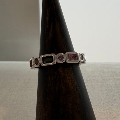 2603RG0750 / Multicolored stone ring（Silver）