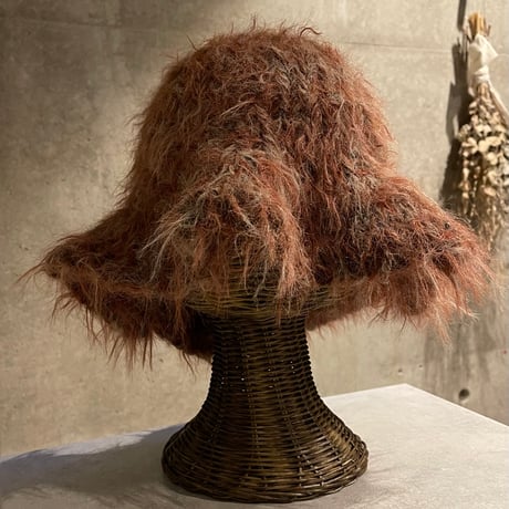 2411HW0062(S)/ Color shaggy knit Hat（Brown）
