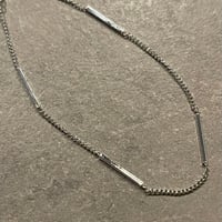 2504BR0079 / Bar design chain bracelet （silver)