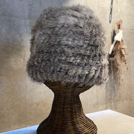 2502HW0073(S) / Rabbit fur volume hat（Gray）