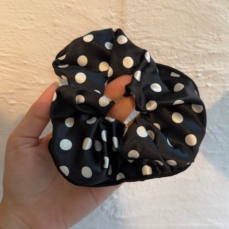 2606HA0095(S)/ Satin Dot Hair rubber（Black）