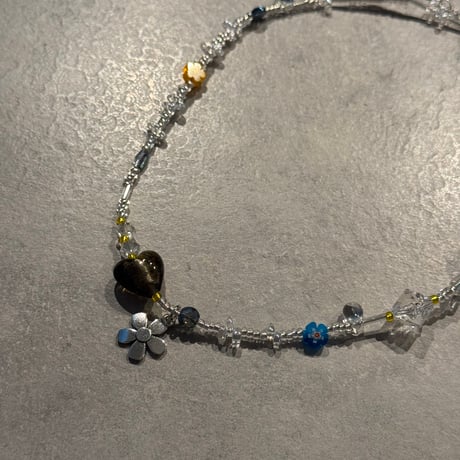 2503NC0323／ mulch crystal necklace（clear）
