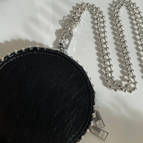 23AWBG008(S)/ Ball chain mini shoulder Bag （Black）