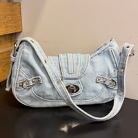 2605BG052(S)/ Denim Mini Shoulder Bag (Lt.Blue)