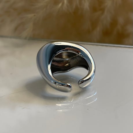 2409RG0511 / Metal stone design ring（Silver）