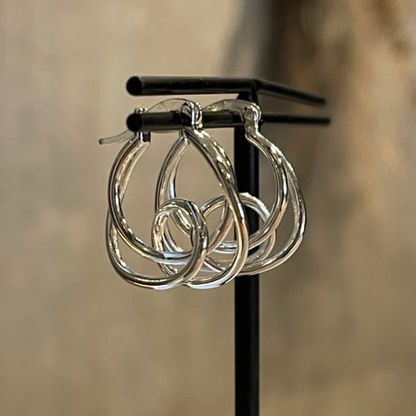 2506PR0786 / Twist double line hoop pierce（Silver）