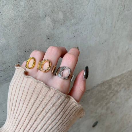 Initial ring（SILVER / O） /  2100-RGSL045