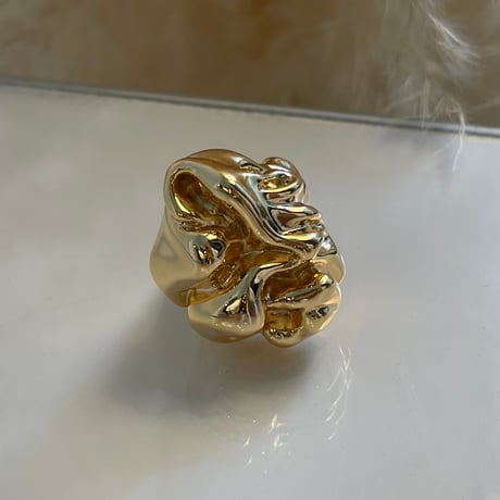 2408RG0508 / Irregular large design ring（Gold）