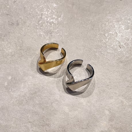 Metal fold design ring（Gold） / 2210-RG0226