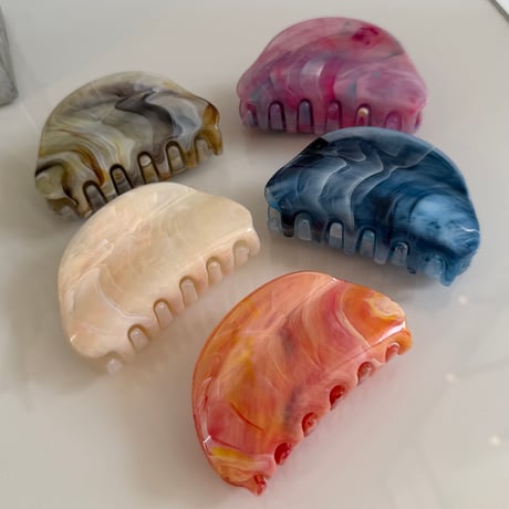 2606HA0089(S)/ Marble color Hair Clip（Blue）