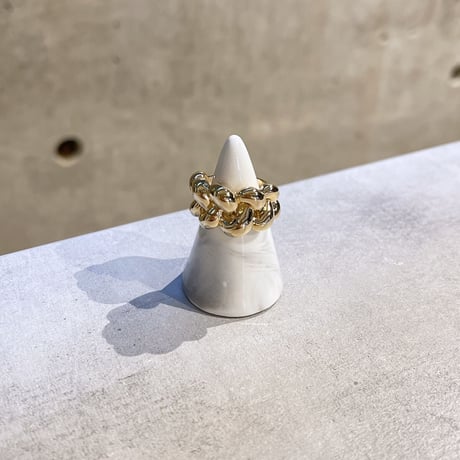2305RG0284 /twist metal ring (Gold)