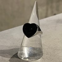 2504RG0602 / Black Heart motif ring（Silver）