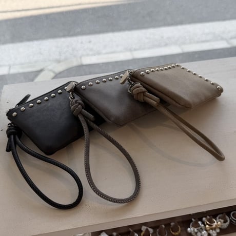 2607GS072(S)/ Studs Strap Wallet（Gray）