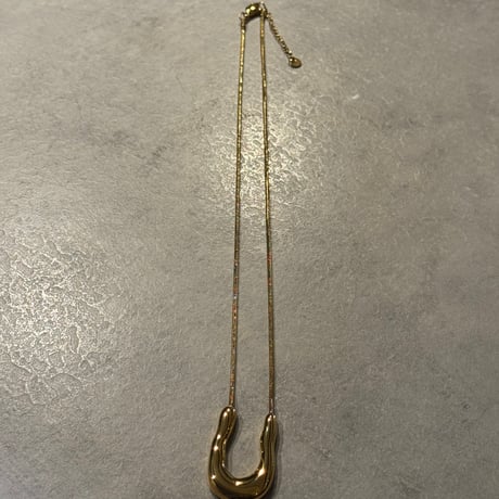 2509NC0359 / U design charm Necklace（Gold)