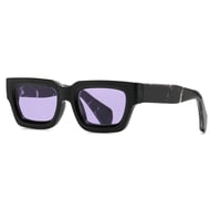 【 Select 】 Vintage Square Lens Sunglasses (Marble blk / Purple)