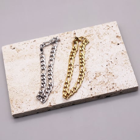 Figaro link chain Bracelet（Gold）/ 2109_BR108