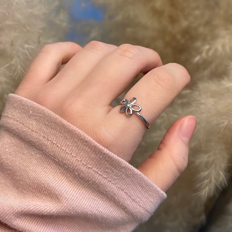2411RG0539 / Mini flower motif ring（Silver）