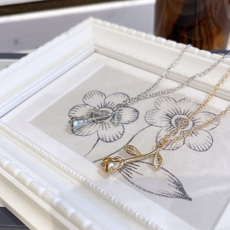 Rose motif necklace（ Gold ）/  2205_NC0143