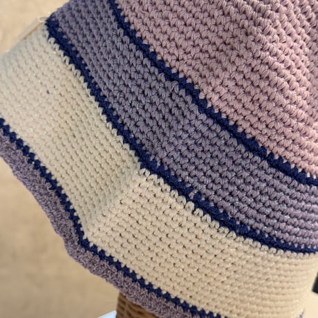 2508HW0099(S) / Glitter border knit cap（Lavender）