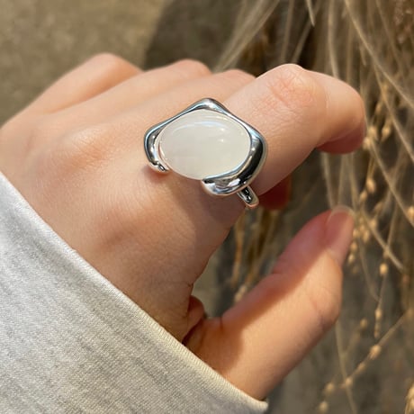 2506RG0649 /Craft  stone design ring（Silver）