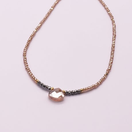 Small crystal beads Choker Necklace（#01）  /  2106-NC058