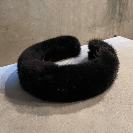 2410HA0083(S)/ Real mink fur headband（Black）
