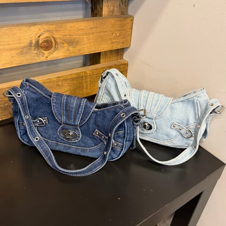 2605BG052(S)/ Denim Mini Shoulder Bag (Lt.Blue)