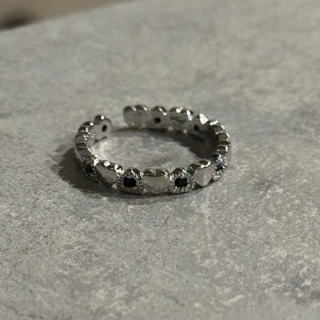 2511RG0704 / Shiny mini black ring（Silver）