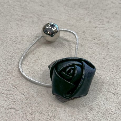 2409HA0080 / Rose motif Hair tie（Black）