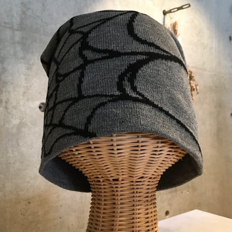 2609HW077(S)  / Spiderweb Knit beanie Cap（Gray）