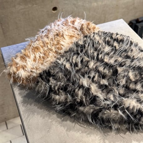 2501HW0067(S)/ Mix far knit cap（Lt.Beige Mix）