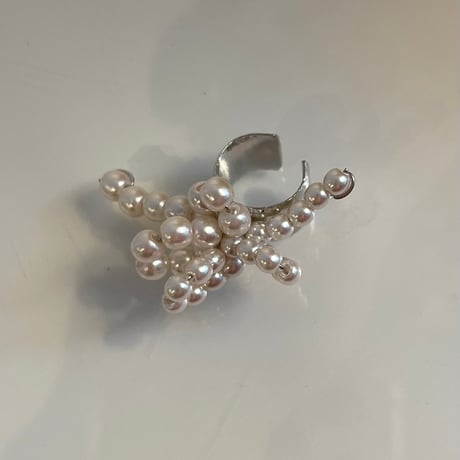 2403EC011 / Irregular pearl Ear Cuff（Silver）