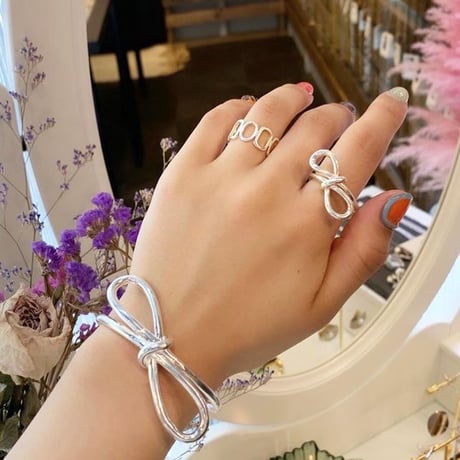 2306RG0295 / Creative Bowknot ring （Silver）